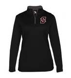 Black Long Sleeve Lightweight 1/4 Zip Pullover
