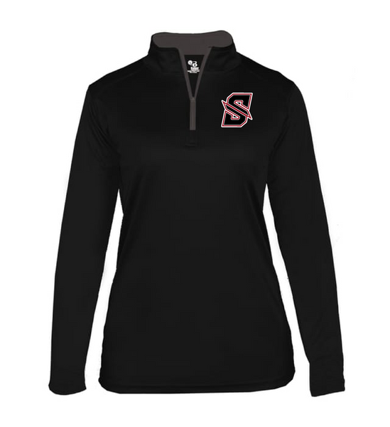 Black Long Sleeve Lightweight 1/4 Zip Pullover